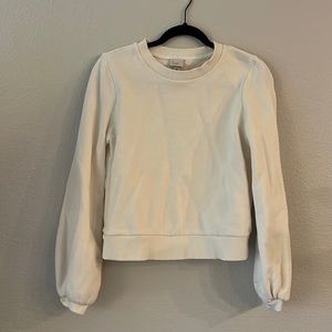 A new day creme balloon sleeve sweatshirt!